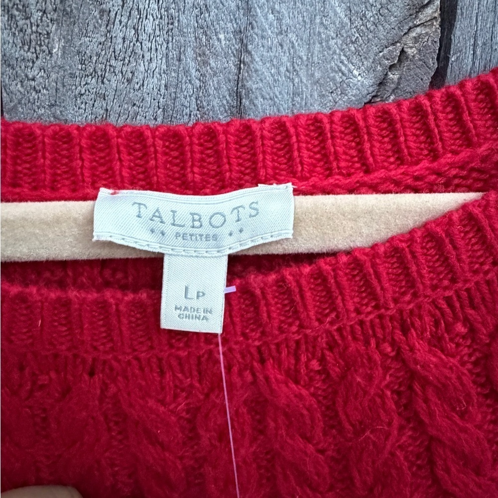 Talbots Red and White Women's Sweater - Picture 3 of 5